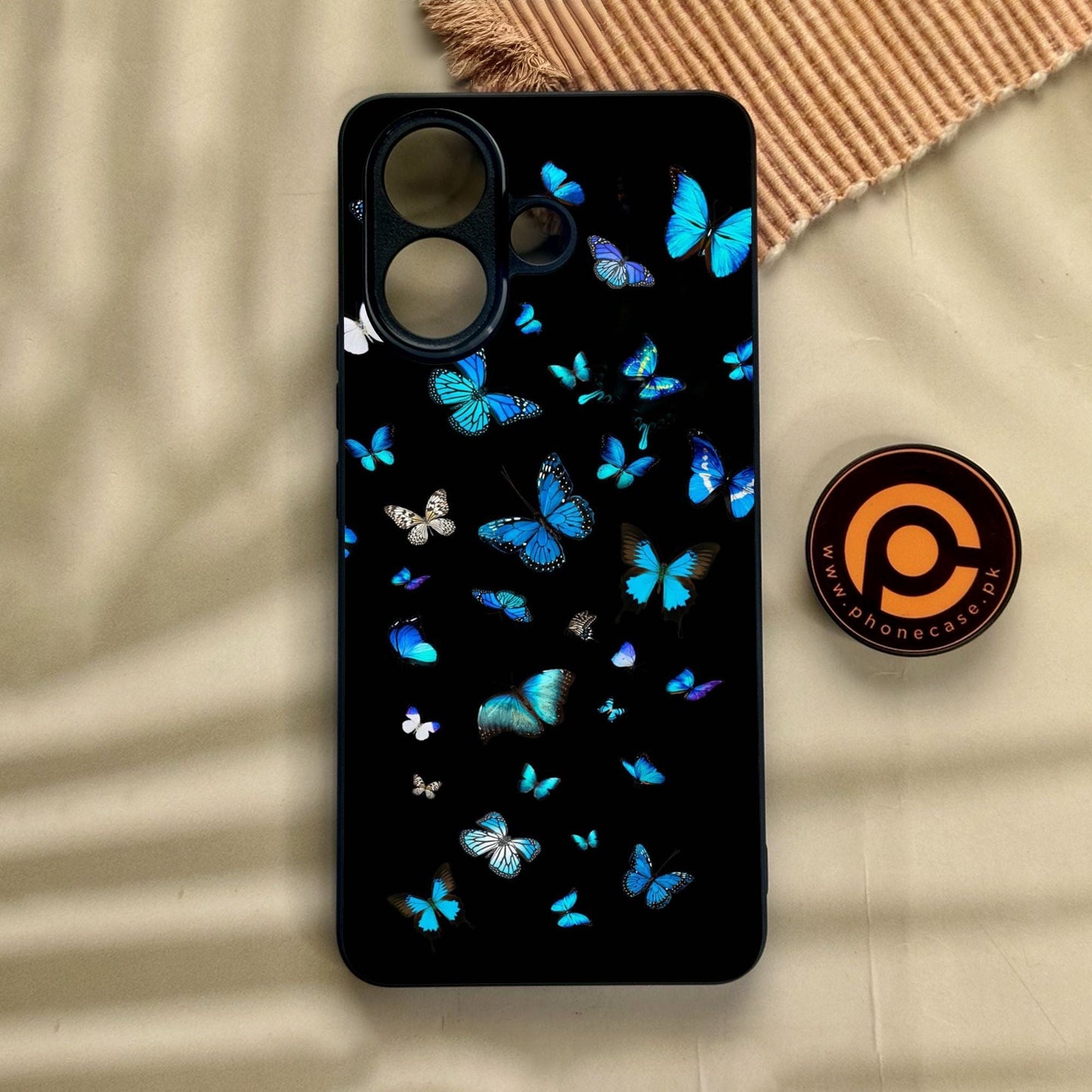Vivo V60 Lite  - Butterflies Design 4 - Premium Metal Printed Soft Bumper Shock Proof Case