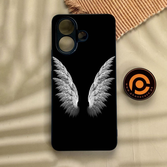 Vivo V60 Lite  - Angel Wings Design 6 - Premium Metal Printed Soft Bumper Shock Proof Case