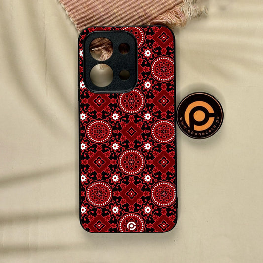 Xiaomi Redmi 15C - Ajrak Design 6 - Premium Metal Printed Soft Bumper Shock Proof Case