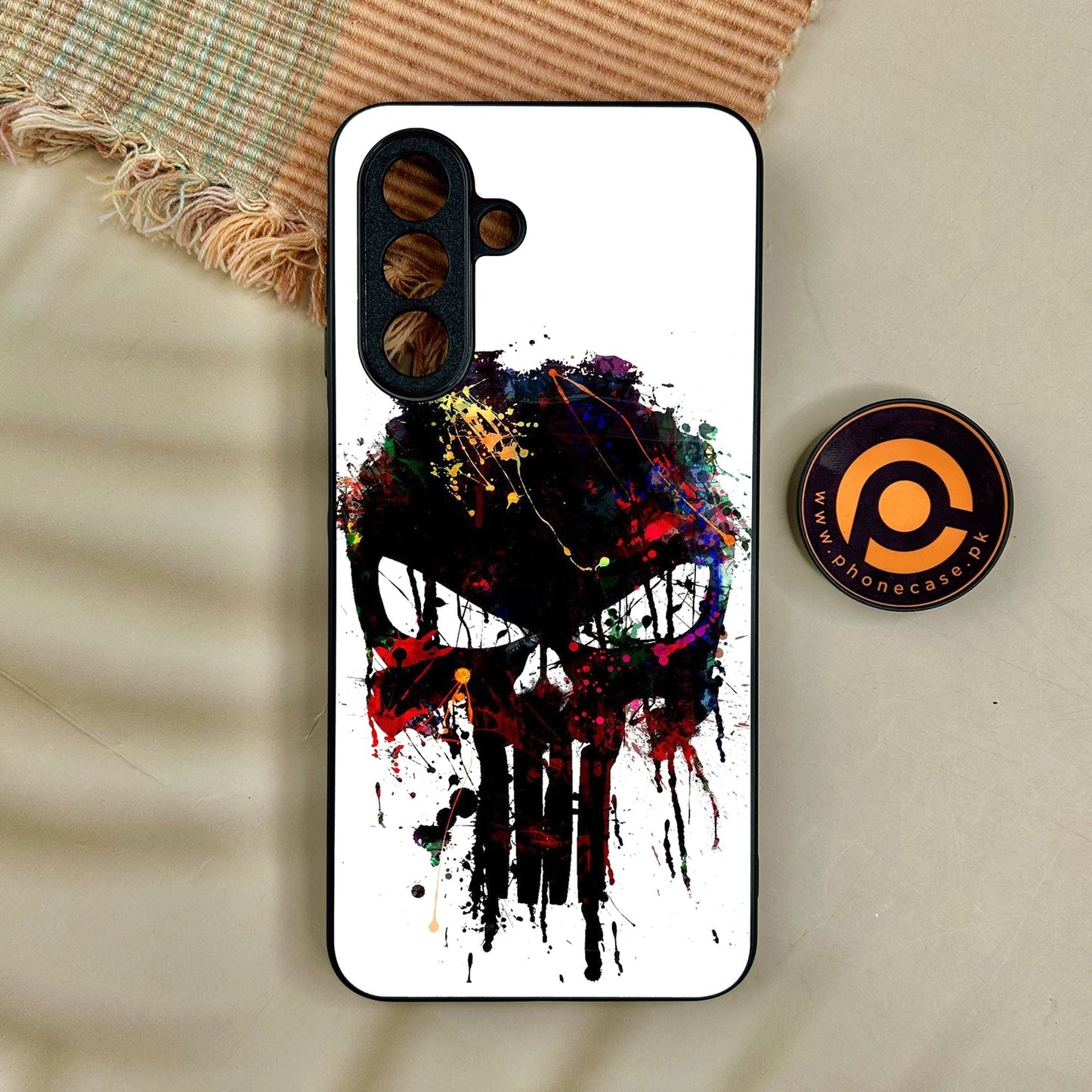 Samsung Galaxy A17 - Punisher Skull Design - Premium Metal Printed Soft Bumper Shock Proof Case