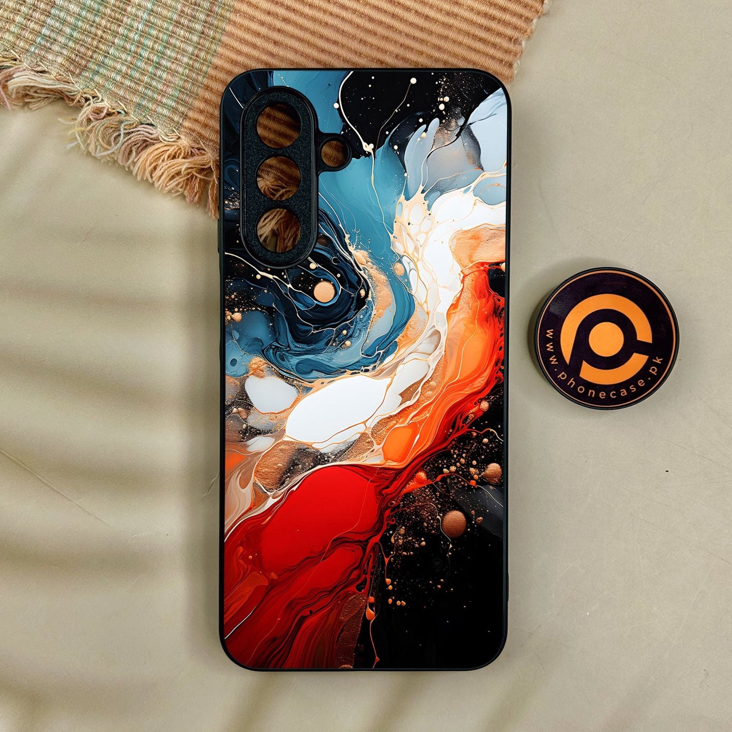 Samsung Galaxy A17 - Liquid Design 9 - Premium Metal Printed Soft Bumper Shock Proof Case