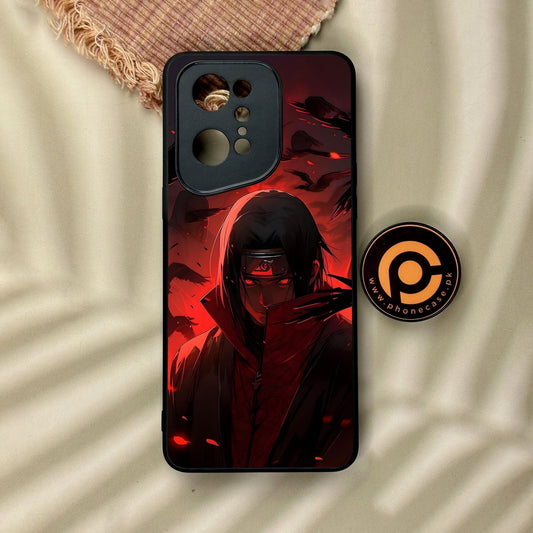 Oppo Find X5 Pro - Red Rings Itachi - Premium Metal Printed Soft Bumper Shock Proof Case