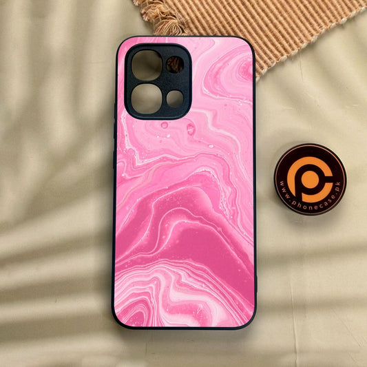 Oppo A6 Pro - Pink Design 3 - Premium Metal Printed Soft Bumper Shock Proof Case