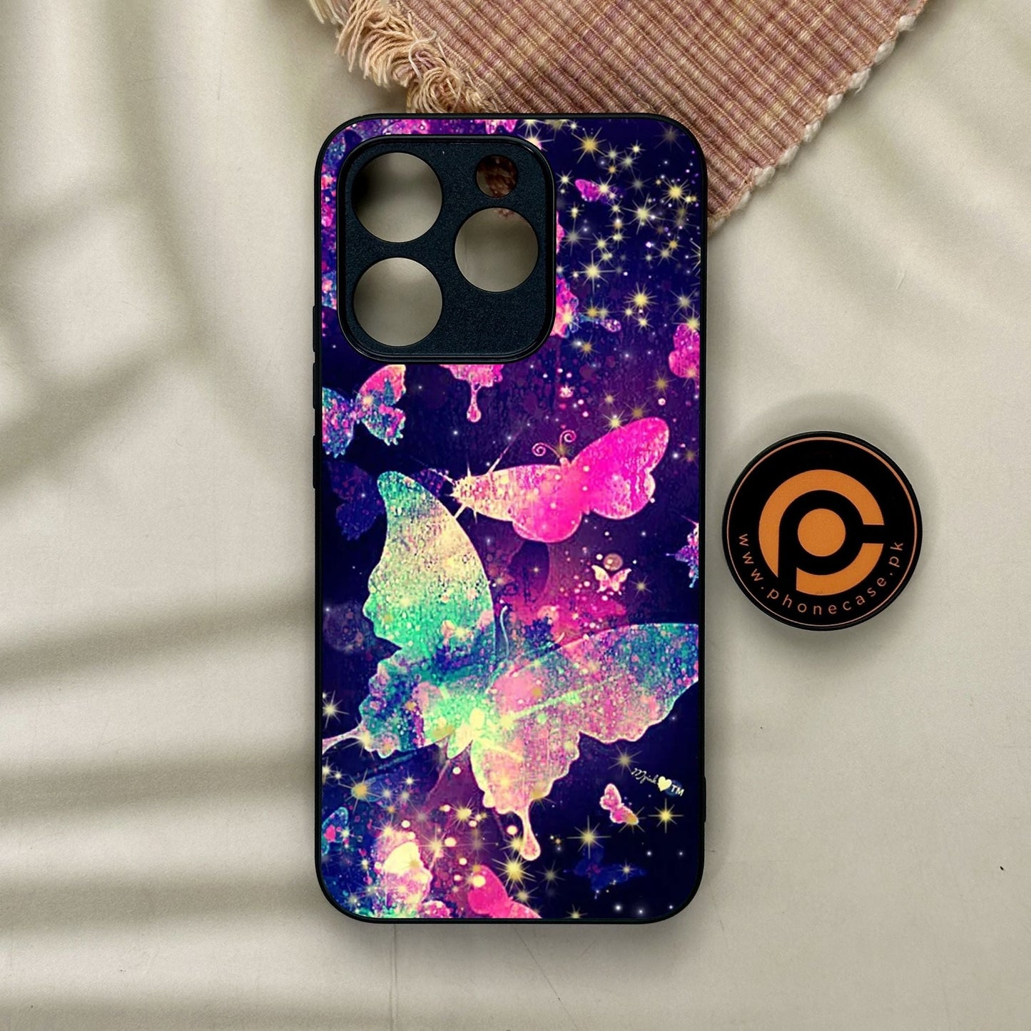 Realme 15T - Butterflies Design 9 - Premium Metal Printed Soft Bumper Shock Proof Case