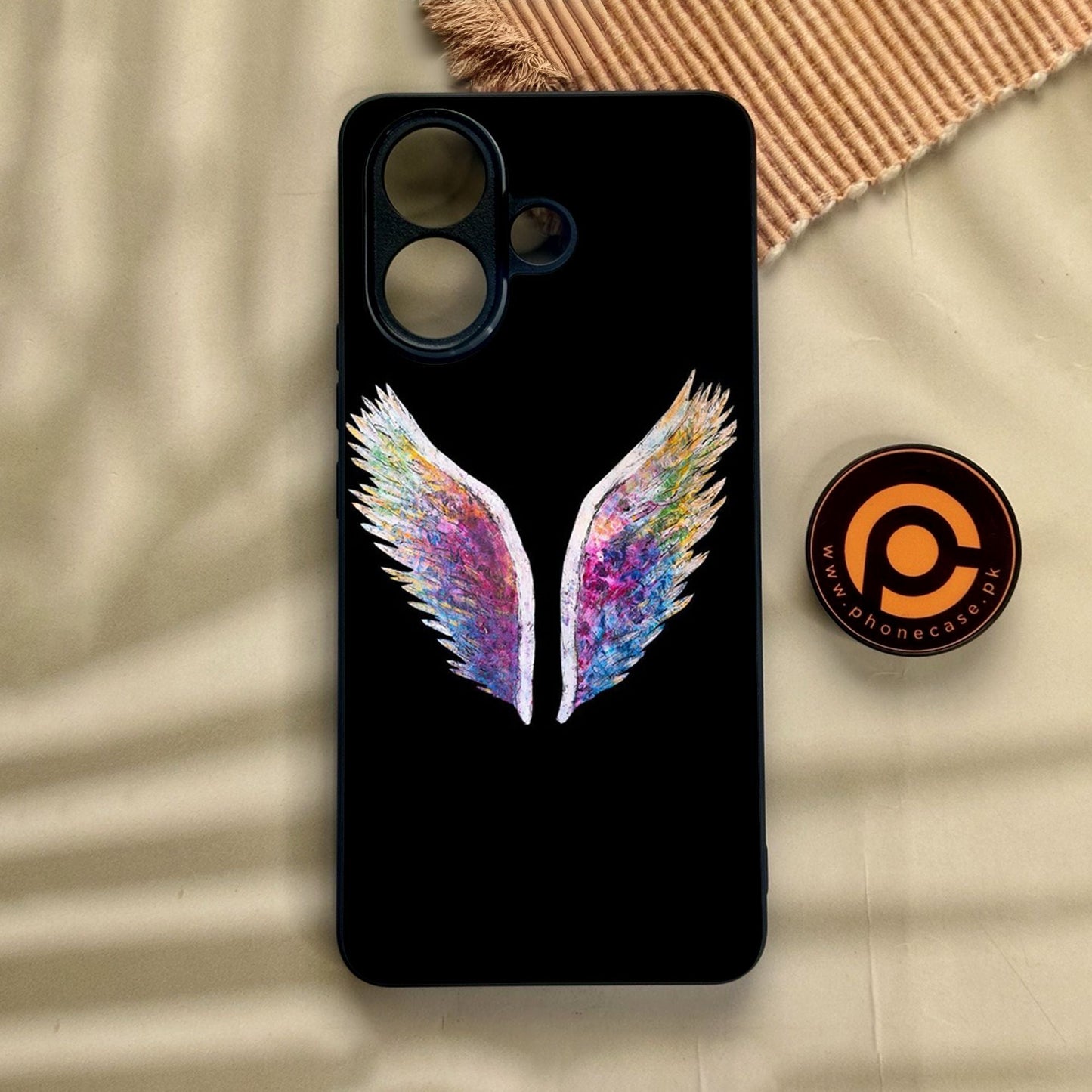 Vivo V60 Lite  - Angel Wings Design 3 - Premium Metal Printed Soft Bumper Shock Proof Case