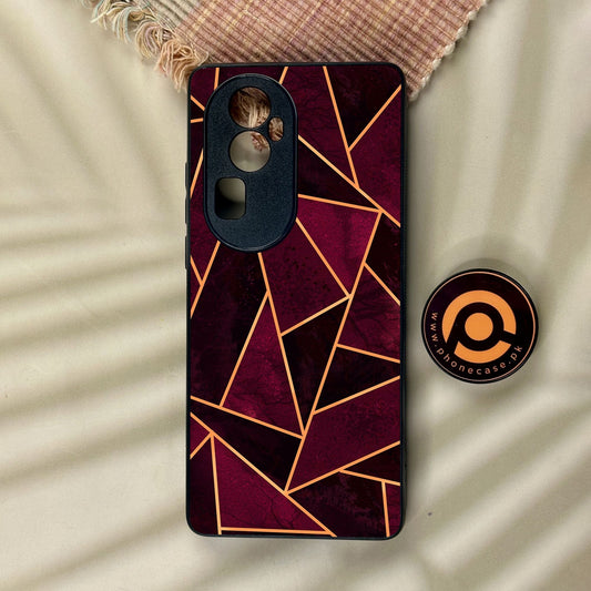 Oppo Reno 10 Pro Plus - Geometric Design 7 - Premium Metal Printed Soft Bumper Shock Proof Case