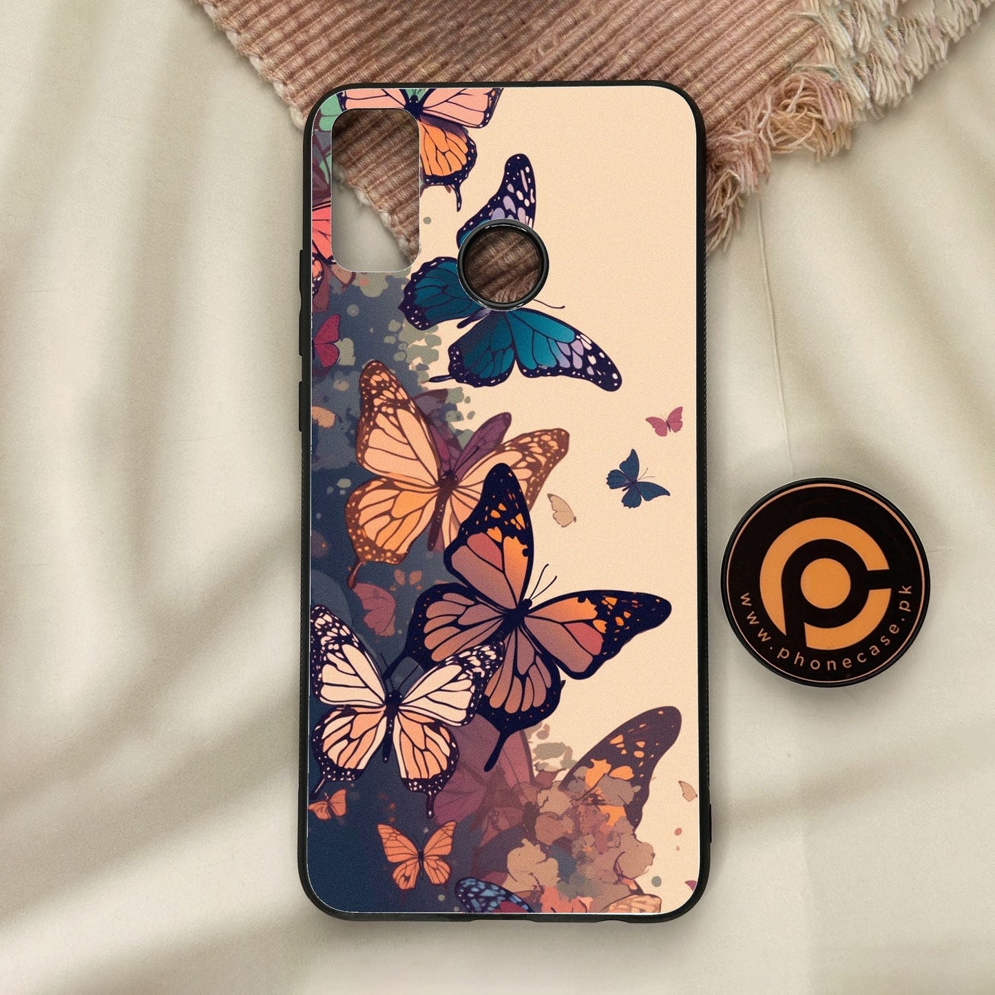 Honor 9X Lite - Butterflies Design 6 - Premium Metal Printed Soft Bumper Shock Proof Case