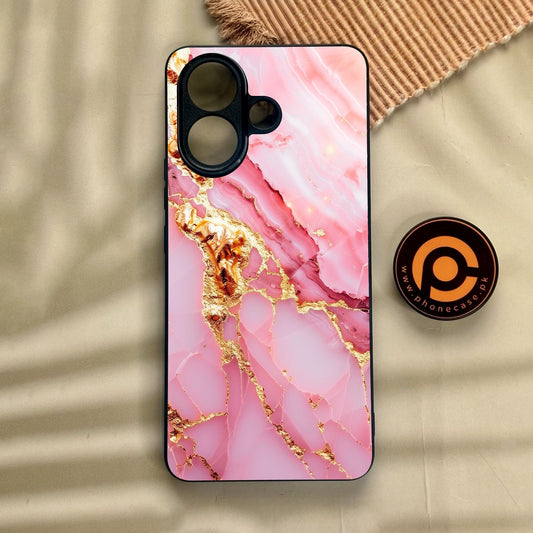 Vivo V60 Lite  - Pink Marble 2.0 Design 6 - Premium Metal Printed Soft Bumper Shock Proof Case