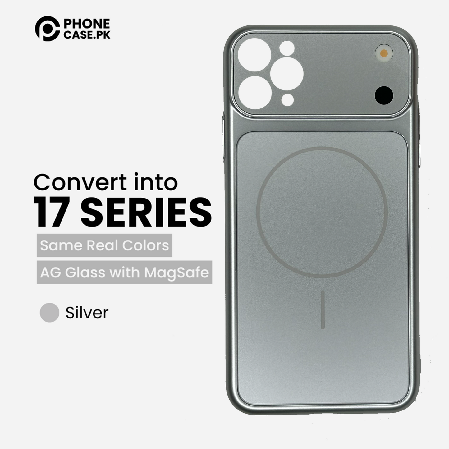 iPhone 11 Pro Max Converter Cover - Upgrade to iPhone 17 Pro Max Matte MagSafe Case with Built-in Camera Lens