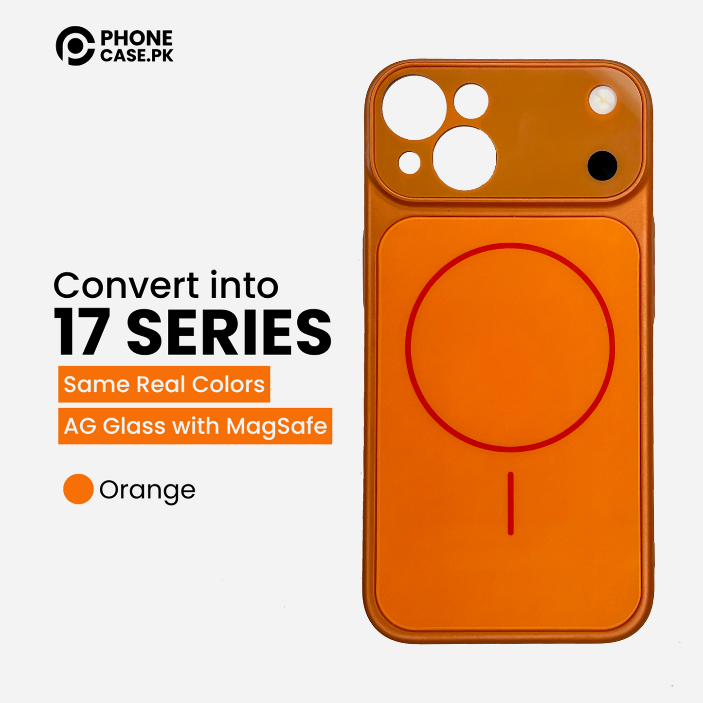 iPhone 13 Converter Cover - Upgrade to iPhone 17 Pro Max Matte MagSafe Case with Built-in Camera Lens