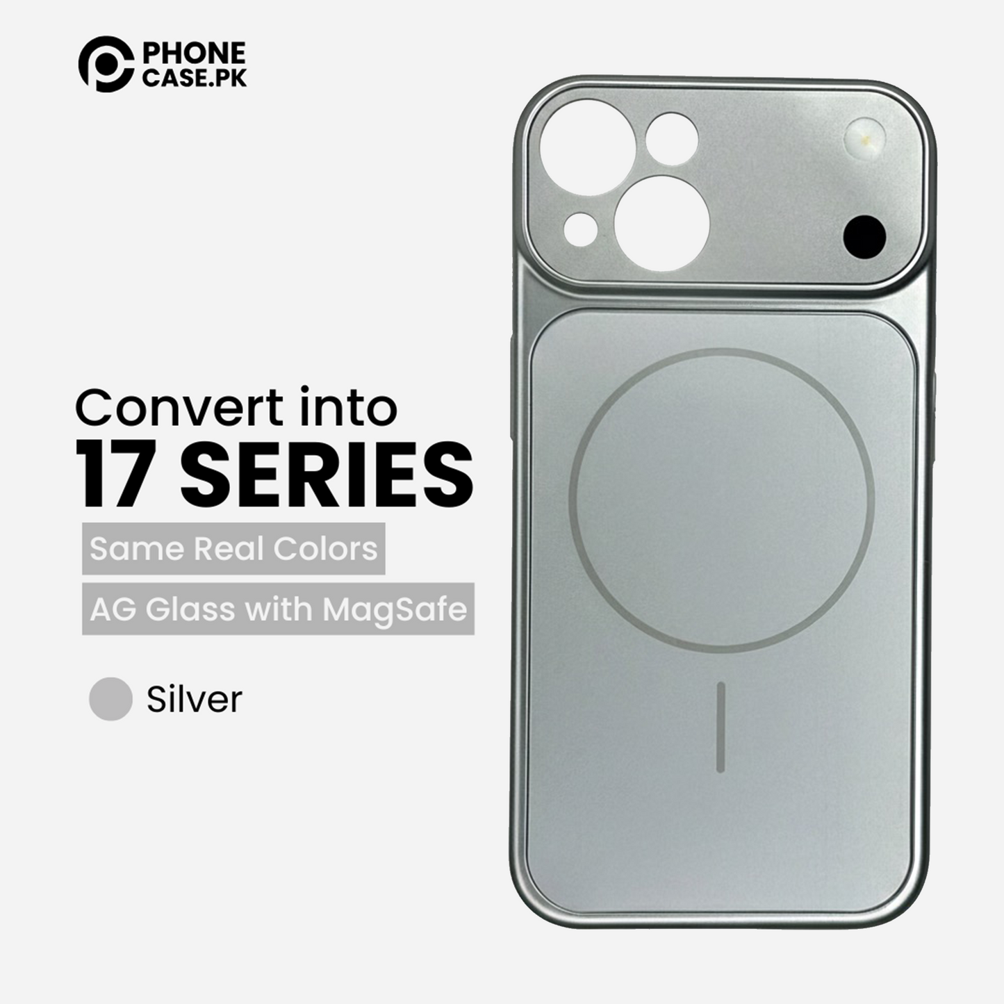 iPhone 13 Converter Cover - Upgrade to iPhone 17 Pro Max Matte MagSafe Case with Built-in Camera Lens