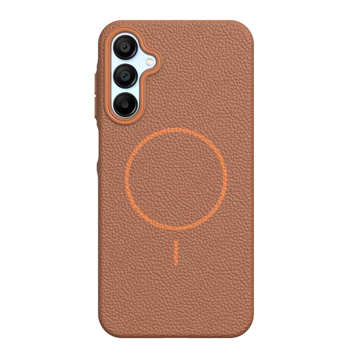 Samsung Galaxy A16 - Branded Leather Texture MagSafe Compatible Anti-Slip Soft Case