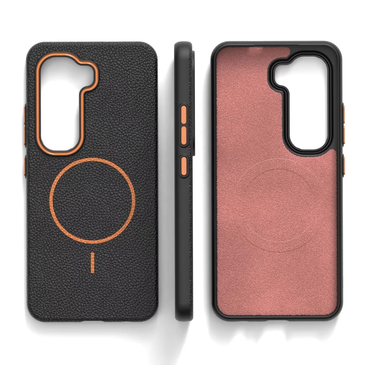 Infinix Hot 50 Pro Plus - Branded Leather Texture MagSafe Compatible Anti-Slip Soft Case